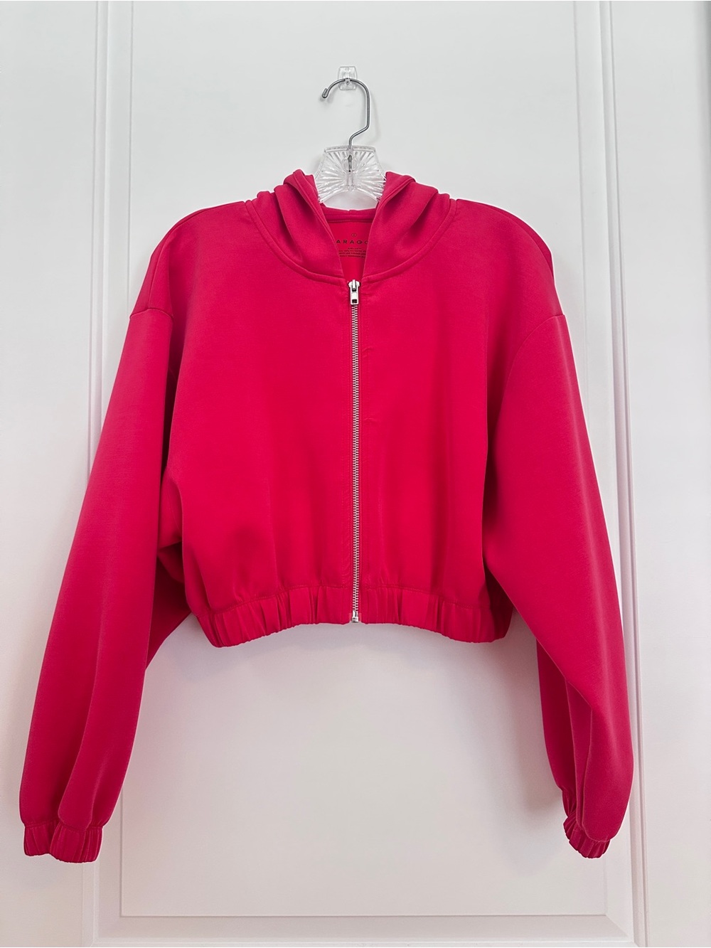 Paragon Fitwear Red- Fire Sign Cropped Hooded Zip Sweatshirt